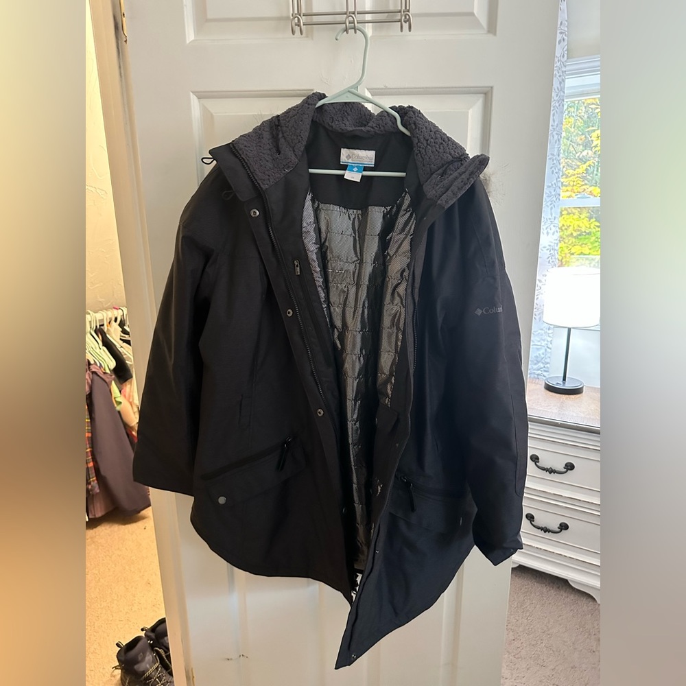 Columbia Women’s Winter jacket size 3x, dark grey with hood